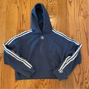 adidas cropped mineral blue Hoodie